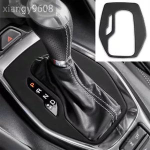 PU Leather Black Gray Central Gear Shift Panel Trim for Chevrolet Camaro 2016-23 - Foto 1 di 10