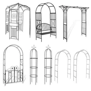 Garden Wedding Rose Arch Pergola Archway Flowers Climbing Plant Trellis Metal uk - Picture 1 of 51