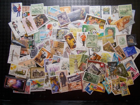 Quality Packet of 100 Different Malta Stamps~Collection~Mainly Used~UK Cover