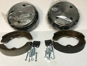 Club Car Golf Cart Brake Drums Shoes & Spring Kit For DS G&E 95+ & Precedent 04+ - Picture 1 of 1