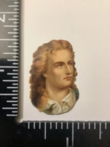 Vintage 1880’s Victorian (1 1/2”) Scrap Friedrich Schiller German Playwright Vg - Picture 1 of 2