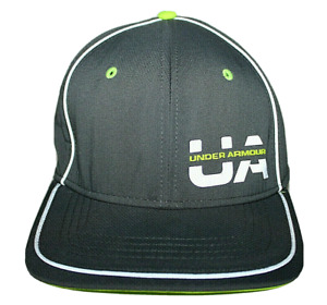 Under Armour Fitted Adult Hat/Cap Rn #96510 MD/LG Gray & Lime UA New W/O Tag
