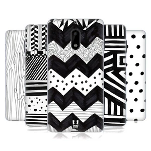 FUNDA DE GEL HEAD CASE DESIGNS CON PATRONES DE DOODLE EN BLANCO Y NEGRO PARA TELÉFONOS NOKIA 1 - Imagen 1 de 15