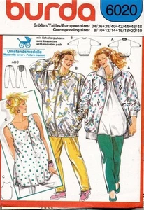 Burda Misses' Maternity Jacket,Top,Pants Pattern 6020 Size 8-20 - Picture 1 of 2