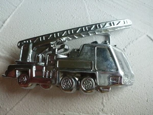 Fire Truck Ladder Truck Belt Buckle Brass Vintage 1978 Baron Buckle - Picture 1 of 3