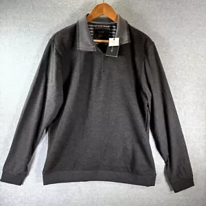 Porter & Ash Sweater Men's XL Gray Quarter Zip Long Sleeve Knitted Pullover - Picture 1 of 11