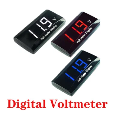 LED Digital Panel Meter Voltmeter 12V Auto Motorrad Voltanzeige Spannungsanzeige - Bild 1 von 4