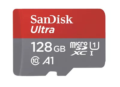 128 GB SanDisk Ultra Micro SD Card Class 10 SDHC Memory Card 98MB/s Class 10 UK - Image 1 of 4
