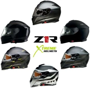 Z1R Solaris Snow Helmet Inner Sun Shield Dual or Electric Shield DOT ECE XS-2XL - Foto 1 di 10