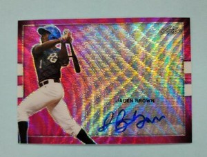 2018 Leaf Perfect Game Jaden Brown Auto Pink National Showcase #BA-JB1 Card /6