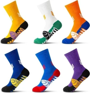Boys Basketball Socks 6 Pairs - Size 5-8 years - Picture 1 of 4