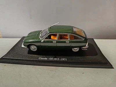 1/43 CITROËN GS 1015 - 1971 VERT FONCÉ SUR SOCLE - Photo 1/4