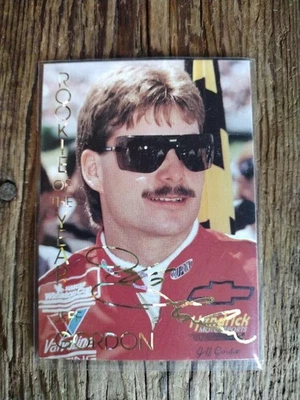 Tarjeta de novato del año 1995 NASCAR Jeff Gordon Gold Signature Series Foto 1 de 2
