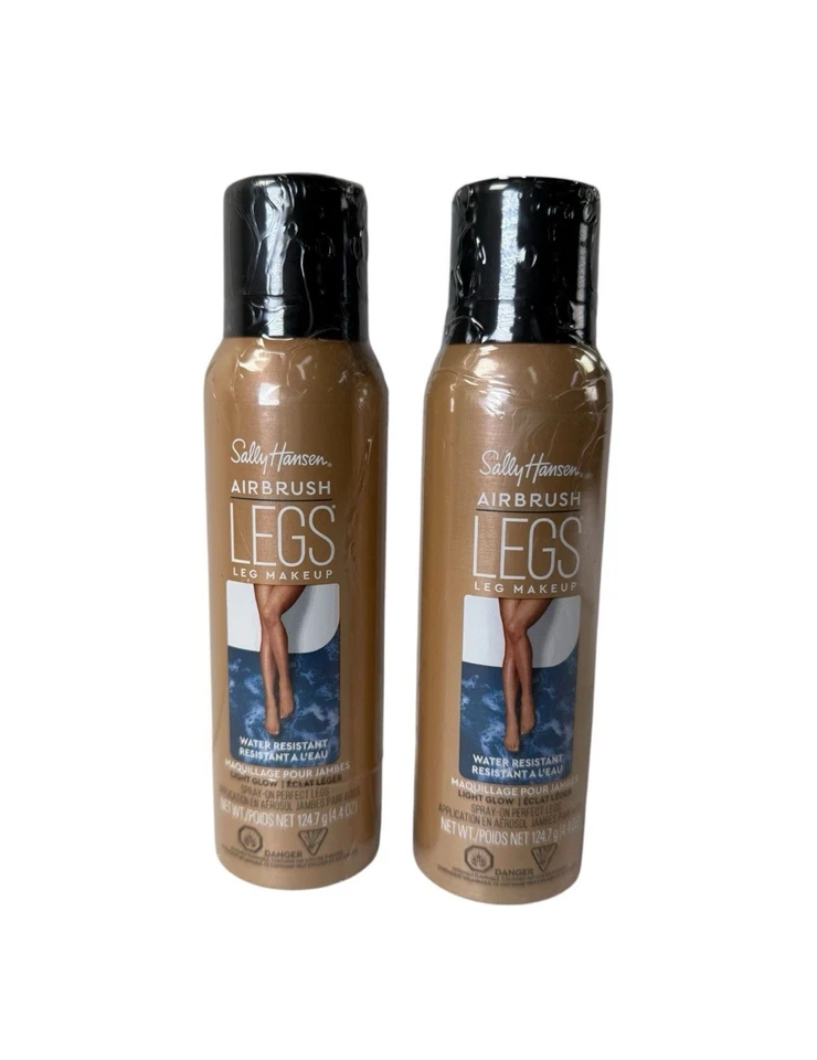 2 patas de aerógrafo Sally Hansen spray de maquillaje resistente al agua - brillo ligero 4,4 oz ea Foto 1 de 1