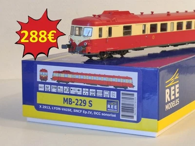 PROMO REE MODELES MB-229S DCC Sound X2913 Autorail X2800 LYON-VAISE SNCF HO #71 - Photo 1/4