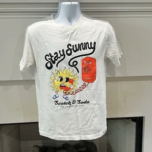 Scotch & Soda Amsterdam Stay Sunny Sun Is Calling Organic Tshirt Retro Phone M - Picture 1 of 7
