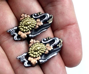 Menuki Flor Mamá Tres Colores Para Espada Samurai Japonesa Katana Ajuste - Imagen 1 de 5