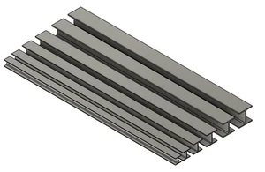 HP BEAMS / H-PILES DIORAMA PROP SCALA 1/35 O 1/50 1/72 HO MODELLO CARICO SCENARIO - Foto 1 di 3