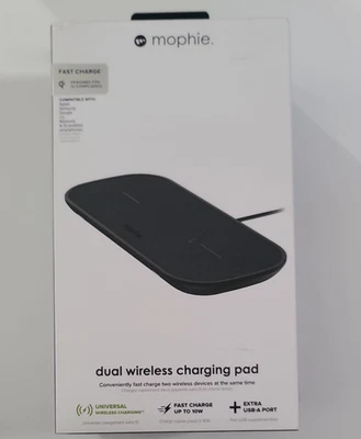 mophie 409903633 Dual Wireless Charging Pad - Black - Image 1 of 4