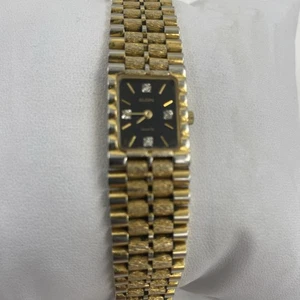 ELGIN DAMENUHR (EM 116-017) Diamant auf Viertelstunden - neue Batterie - SCHÖN! - Bild 1 von 11