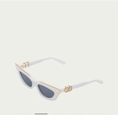 NUEVO CON ETIQUETAS y Caja Gafas de Sol Valentino Garavani Blancas Precio Original 980 EUR Foto 1 de 4