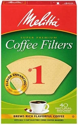 Filtros de café marrón natural Melitta talla 1, 40 unidades 620122 Foto 1 de 4