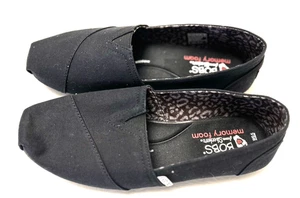 Bobs von Skechers schwarze brandneue Damenschuhe Größe 9,5 W Memory Foam Stretch - Bild 1 von 13