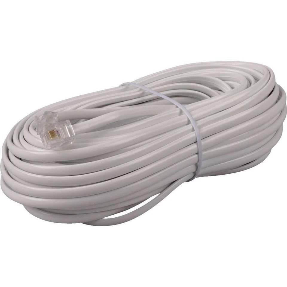 RCA 50' Wht Phone Line Cord - Image 1 of 1