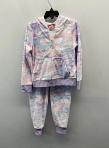 Juicy Couture Girls Pink/purple Tie Dye 2pc Hoodie/sweatpants Set Sz 5 - Picture 1 of 7