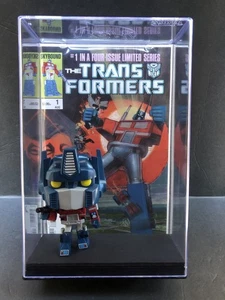 Custom Optimus Prime # 131 Funko Pop w/ Case & Matching Comic Book backdrop - Picture 1 of 4