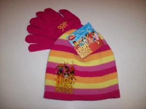 Disney High School musikalisches Hut Handschuh Set Mädchen mehrgestreift Betriebssystem Neu - Bild 1 von 2
