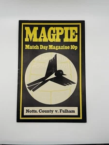 Vintage Notts. County V Fulham 20th August 1974 Football Programme - Picture 1 of 3