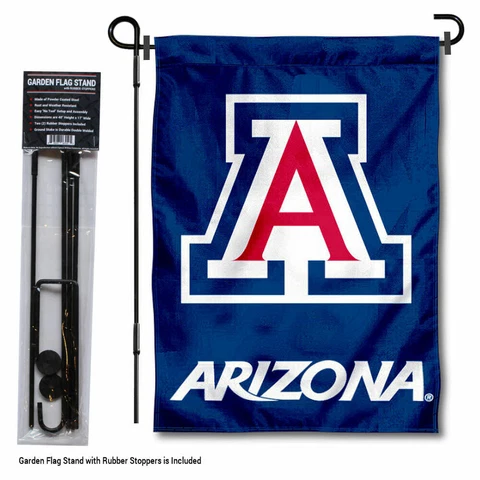 Arizona Wildcats Blue Garden Flag and Yard Stand Included Cover