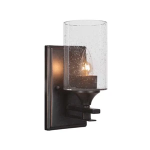 Toltec Uptowne 1 Light Sconce, Granite, 4" Clear Bubble Glass - 131-DG-300 - Picture 1 of 1
