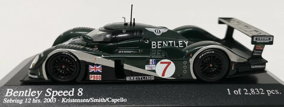 MINICHAMPS 1/43 BENTLEY SPEED8 SEBRING 12 HRS 2003 KRISTENSEN/SMITH/CAPELLO — 第 1/4 张图片