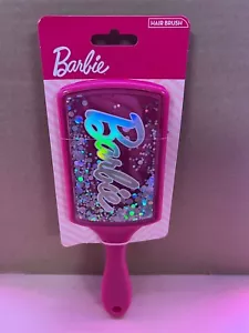 OFFICIAL Barbie Paddle Hair Brush Pink And Silver Moveable Sequins Gift - Picture 1 of 3