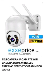 1080P Wi-Fi Telecamera Motorizzata - Bianca Videocamera IP68 - Foto 1 di 4