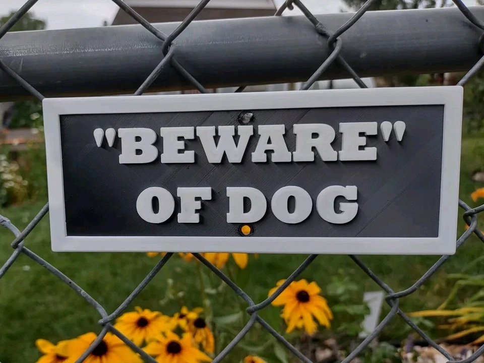 Placa Beware Of Dog - Imagem 1 de 1