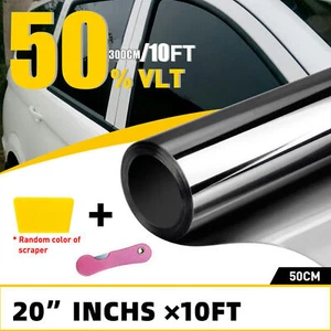 Tönungsfolie Scheibenfolie Sonnenschutzfolie 50x300cm 50% VLT Auto Fensterfolie - Bild 1 von 8