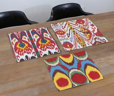 Ikat Pillow Cover Uzbek SET of 3 pcs 13.78" x 14.17" BrandNew FastShipment 16448 - Imagem 1 de 4