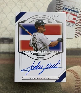 2021 National Treasures ADRIAN BELTRE #/25 AUTOGRAPH Dominican Republic AUTO - Picture 1 of 7