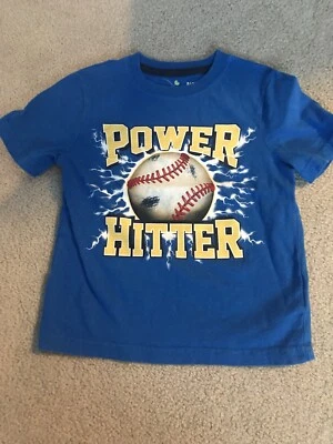 Top de manga corta Power Hitter para niños ligeramente usado con frijoles saltadores talla 4 Foto 1 de 2