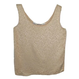 Anne Klein Damen 8 ärmelloses Top 100 % Seide Camisole Tank Gold - Bild 1 von 9