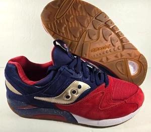 Saucony Grid 9000 Sparring European Exclusive Navy/Red Shoes Men's Size 10.5 - Picture 1 of 7