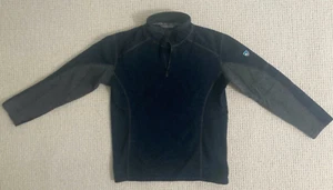 Kuhl Kashmira 1/4 zip Pullover in Black with Grey Sleeves - Boys M (10 - 12) - Picture 1 of 3
