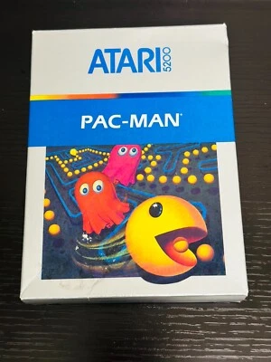 Pac-man-Atari 5200 - (NTSC - America) w Box 1 Overlay & Manual - Tested - Image 1 of 2