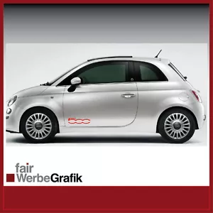 Pegatinas / pegatinas / decoración / rayas laterales / Fiat 500 / #1017 - Imagen 1 de 5