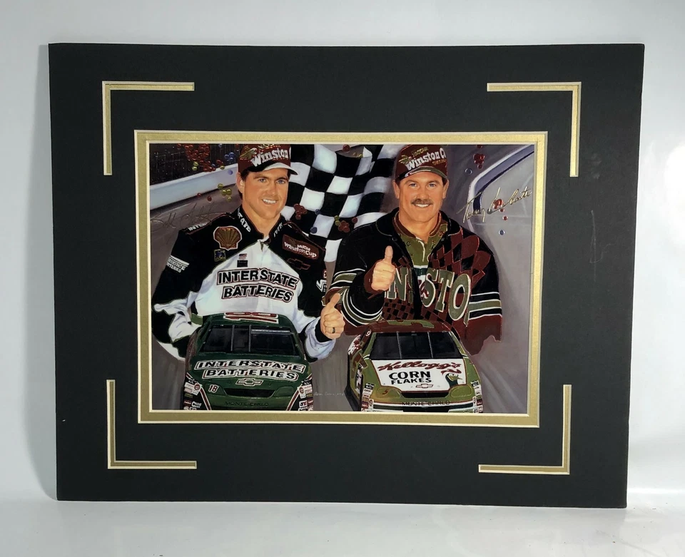 1997 Terry Labonte & Bobby Labonte Metallic Imagest 11x14 Nascar impressão fosca - Imagem 1 de 1