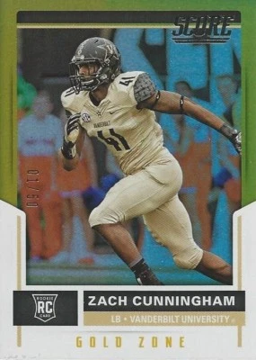 2017 Score Zach Cunningham RC #/50 Philadelphia Eagles Vanderbilt - Image 1 of 3