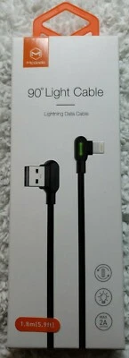 Mcdodo LED USB 8 Pin Cable Charger 90° design.LED indicator.Reversible.Nylon. - Image 1 of 3